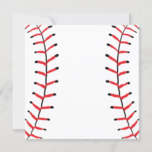 Baseball Seams Sports Style Baseball Theme Invitation