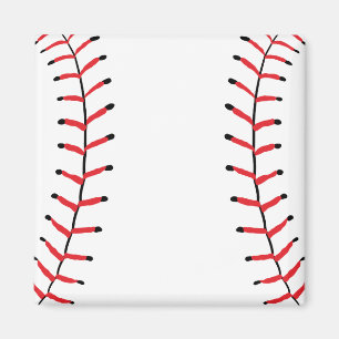 Baseball Seams Sports Style Baseball Theme Magnet