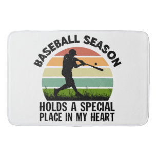 baseball season holds a special pçace in my heart bath mat