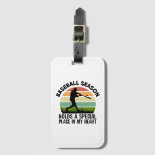 baseball season holds a special pçace in my heart luggage tag
