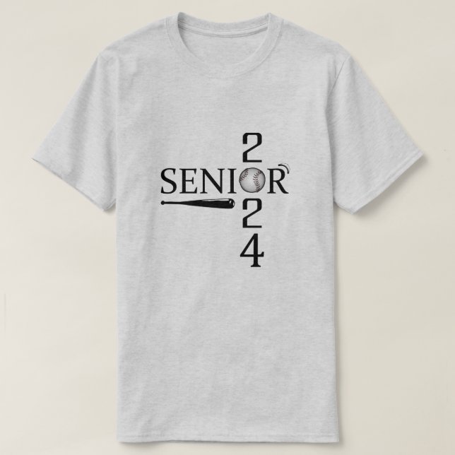Baseball Senior 2024 T-Shirt (Design Front)