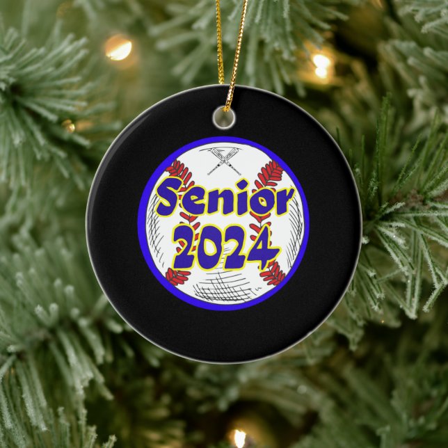 Baseball Senior Class of 2024 Ceramic Tree Decoration (Tree)