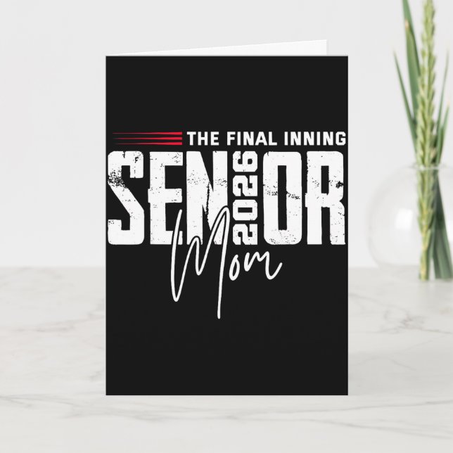 Baseball senior mum 2026 final inning baseballBase Card (Front)