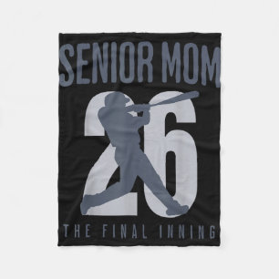 Baseball senior mum 2026 final inning mama class fleece blanket