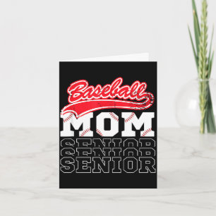 Baseball senior mum class of baseball mama mother' card