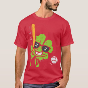 Baseball Shamrock Leprechaun St Patricks Day Men B T-Shirt