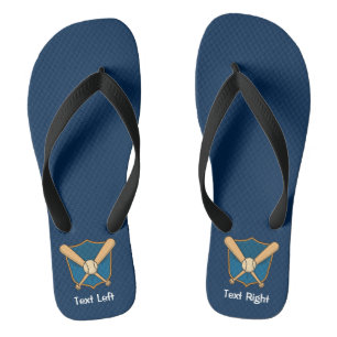 Baseball Shield Flip Flops