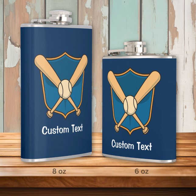 Baseball Shield Hip Flask (Creator Uploaded)