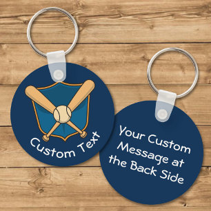Baseball Shield Keychain