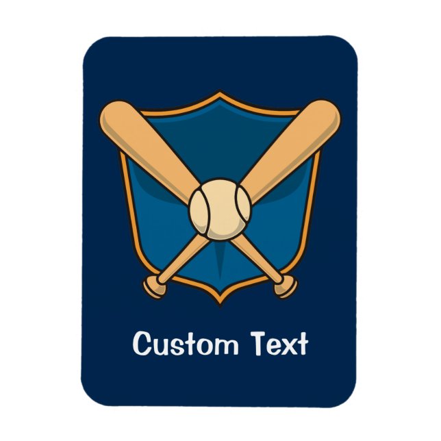 Baseball Shield Magnet (Vertical)