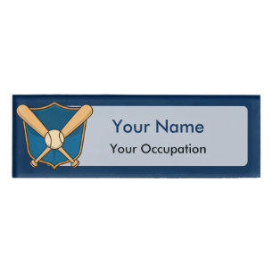 Baseball Shield Name Tag