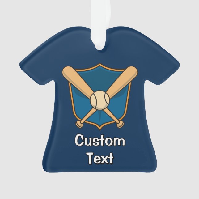 Baseball Shield Ornament (Front)