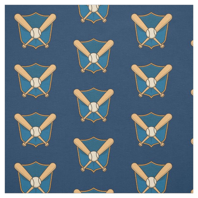 Baseball Shield Pattern Fabric (Swatch)
