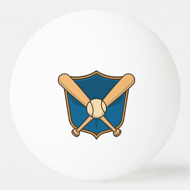 Baseball Shield Ping Pong Ball (Front)
