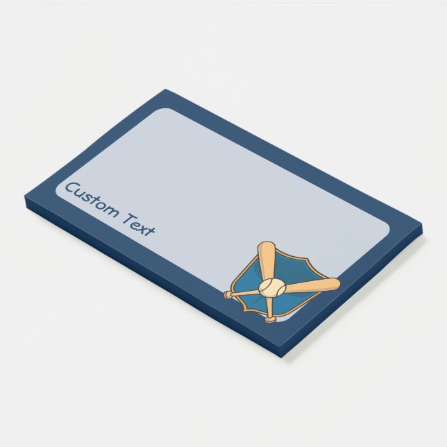 Baseball Shield Post-it Notes (Angled)