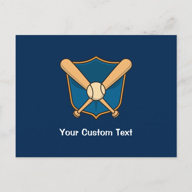 Baseball Shield Postcard (Front)