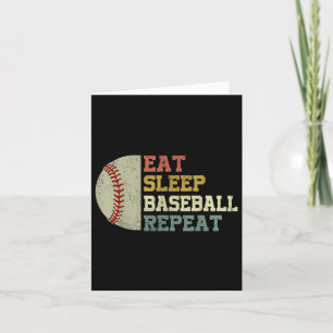 Baseball-shirt Eat Sleep Baseball Repeat Funny Men Card
