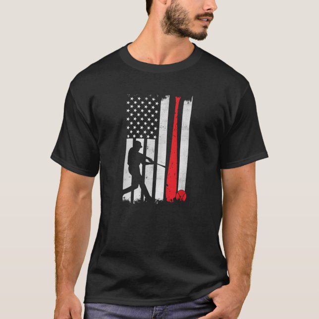 Baseball Shirts - Baseball Flag T-shirts (Front)