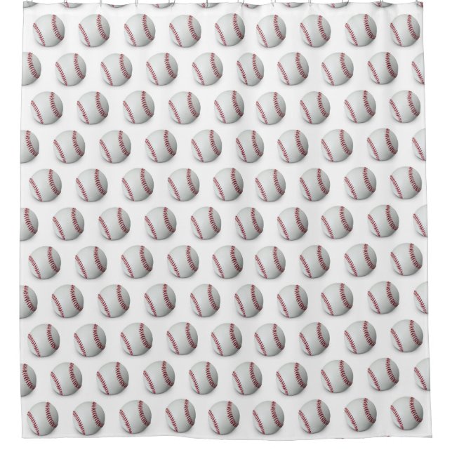 Baseball shower curtain (Front)