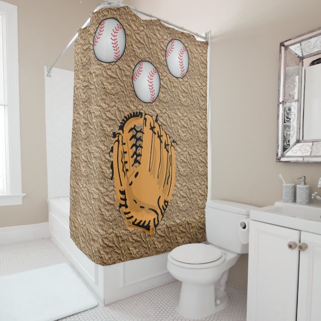 Baseball Shower Curtain (In Situ)