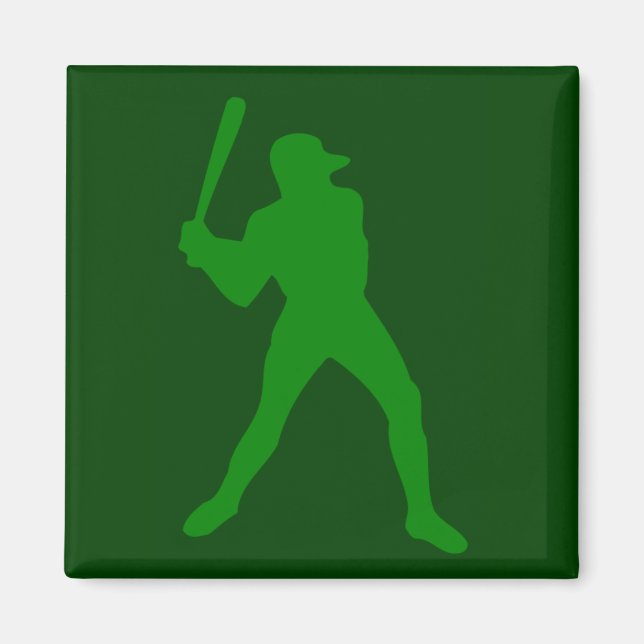 baseball silhouette magnet (Front)