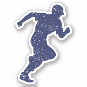 Baseball silhouette - running boy sticker