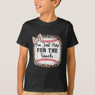 Baseball Sister Im Here For Snacks Girl Toddler Fu T-Shirt
