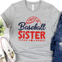Baseball Sister Shirt, Gift for Sister