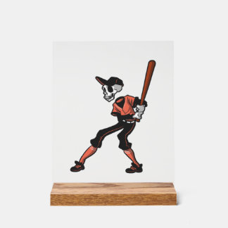 baseball skeleton design for baseball players acrylic sign