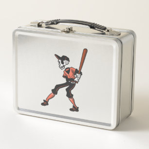 baseball skeleton design for baseball players metal lunch box