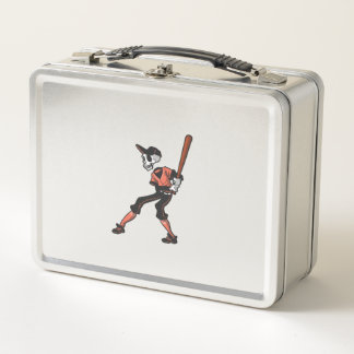 baseball skeleton design for baseball players metal lunch box