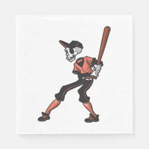 baseball skeleton design for baseball players napkin