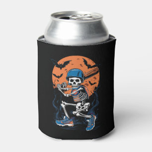 Baseball Skeleton Halloween Baseball Halloween Can Cooler