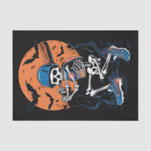 Baseball Skeleton Halloween Baseball Halloween Tissue Paper