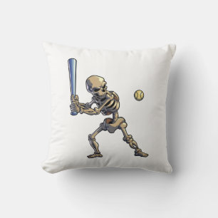 Baseball Skeleton Halloween Cushion