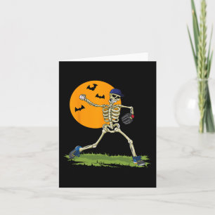 Baseball Skeleton Halloween Men Boys Baseball Hall Card