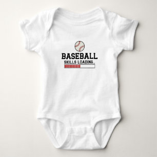 Baseball Skills Loading Baseball Player Baby Bodysuit