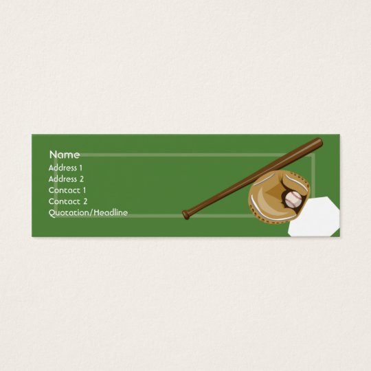 Baseball - Skinny Mini Business Card