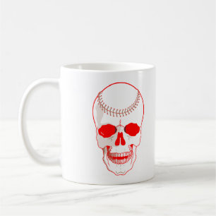 Baseball Skull Coffee Mug