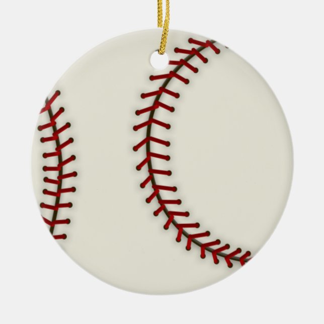 Baseball-Sky Ceramic Tree Decoration (Front)