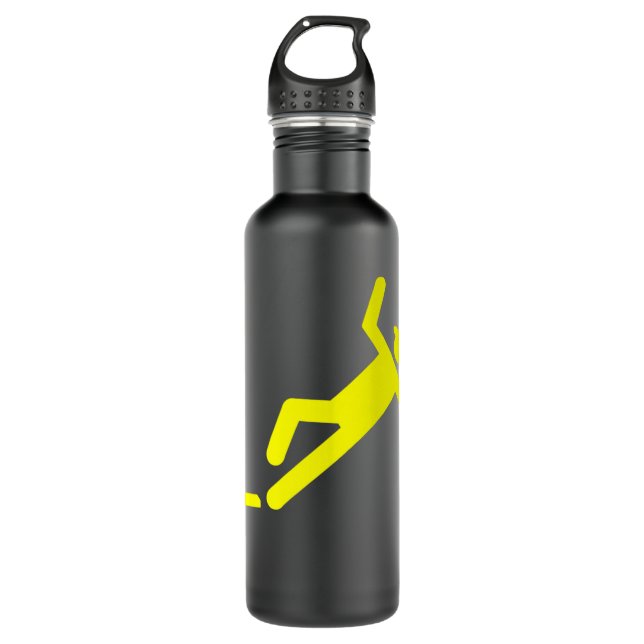 Baseball Slide. Cuidado Piso Mojado. Caution Wet F 710 Ml Water Bottle (Front)