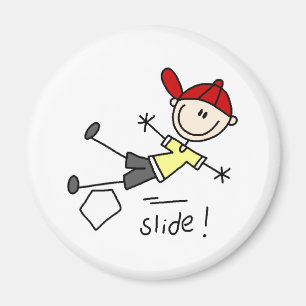 Baseball Slide Into Base Magnet
