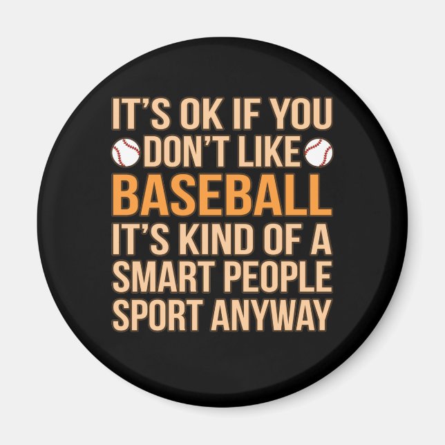 Baseball Smart People Sport Player Lover Coach Gra Magnet (Front)