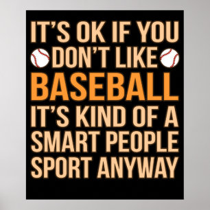 Baseball Smart People Sport Player Lover Coach Gra Poster