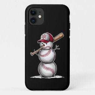 Baseball Snowman Balls Snow Christmas Xmas Gifts iPhone 11 Case