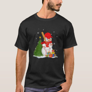 Baseball Snowman Balls Snow Christmas Xmas Gifts M T-Shirt