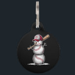 Baseball Snowman Balls Snow Christmas Xmas Gifts Pet Tag<br><div class="desc">Baseball Snowman Balls Snow Christmas Xmas Gifts</div>
