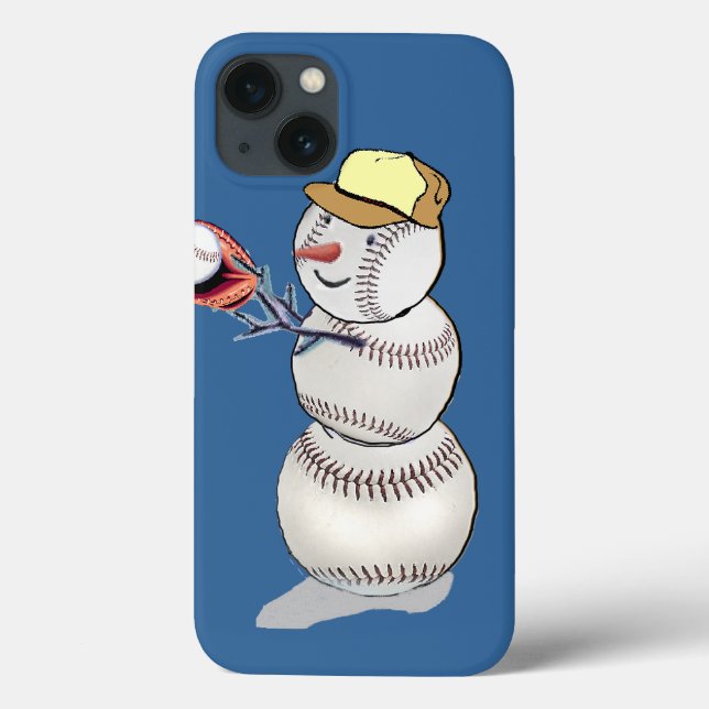 Baseball Snowman Case-Mate iPhone Case (Back)