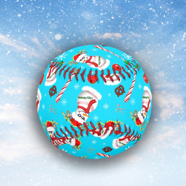 Baseball Snowman Christmas Celebration Pattern  (Creator Uploaded)