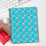 Baseball Snowman Christmas Celebration Pattern  Notebook<br><div class="desc">A festive holiday notebook decorated  with this amusing Christmas Snowman Baseball pattern. Can be used for regular writing tasks in an office, classroom, or home. They also make wonderful party favours and bag fillers for Christmas gatherings. They can be given as unique gifts to friends and children. The Snowman Baseball is...</div>